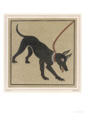 Mosaic of a Roman Dog on a Lead