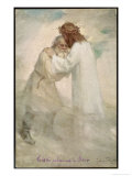 Leo Tolstoy the Russian Novelist Embracing Jesus