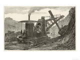 Steam Navvy Excavation Machine Used in Making a New Dock in Swansea