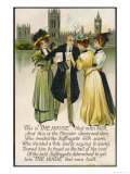 Minister Assailed by Suffragettes Outside the House of Commons