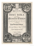 Bible Frontispiece Showing Various Scenes from the Bible