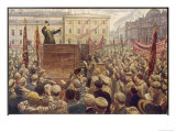Vladimir Lenin Addressing a Moscow Crowd