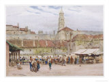 Market Day in Split (Now in Croatia) on the Dalmatian Coast