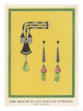 Egyptian-Style Jewellery by Cartier  a Brooch and Earrings
