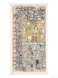 Part of a Calendar Used by Maya Priests  Depicting Gods and Symbolic Creatures