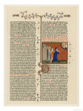 Page from a French Bible History Showing God Telling Abraham What He is to Do