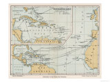 Map Showing the Voyages of Christopher Columbus
