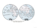 Map of the World in Two Halves According to Martin Behaim