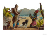 Robinson Crusoe and His Dog with Man Friday