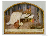 Snow White in Her Glass Coffin is Mourned by the Dwarfs