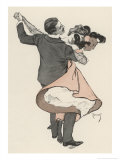 Two Dancers at the Munchen Carnival Abandon Themselves Uninhibitedly to the Delight of the Waltz
