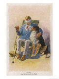 "Pals"  a Soldier Blinded in the War is Comforted by a Sheepdog