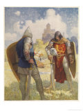 Sir Lancelot Challenges Sir Tarquin Who Has Imprisoned King Arthur's Knights