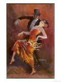 Two Handsome Dancers Strut Their Thing in Fine Style Giving the Cake-Walk Almost a Sinister Look
