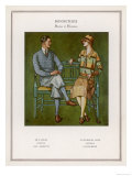 Golfing Couple: The Man Wears Plus-Fours with Matching Socks and Jumper