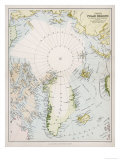 Map of the Arctic Circle with Details of Explorations
