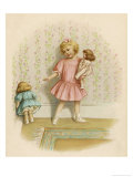 Small Girl Makes One of Her Dolls Stand in the Corner as a Punishment for Misbehaving