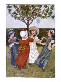 Four Young Girls Sing as They Go Round the Mulberry Bush
