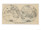 Map of the World in Two Halves According to Martin Behaim
