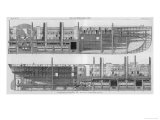 Longitudinal Sections of Brunel's Leviathan Steamship Otherwise Known as the Great Eastern