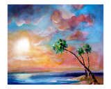 Florida Sunset with Palms