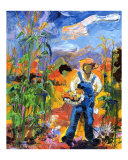 Harvest - Country - Corn Field - Farmer in Overalls