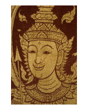Bodhisattva mural painting in Thai Buddhist temple  Bodhgaya