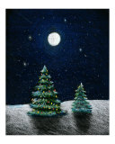 Moonlit Christmas Trees