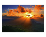 Sunset over Sao Miguel island  Azores
