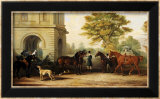 Lady Williams-Wynn's Favourite Phaeton  Ponies  Horses & Dogs at the Front Entrance at Wynnstay
