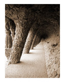 Antoni Gaudi's inclined columns at Park Güell