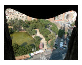 Barcelona as seen from inside Antoni Gaudi's Sagrada Familia 2