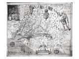 Virginia Discovered by Capt J Smith  1612  English and Indian Names  Cross at Each Point Reached