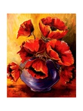 Bowl of Red Poppies