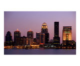 Louisville Skyline at Dusk  Kentucky  USA
