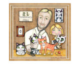 Veterinarian With Girl & Kittens