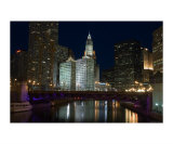 Chicago River at night