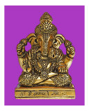 Statue of Lord Ganesh on Purple Background