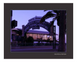 Santa Monica Pier Sign at Dusk