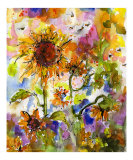 Sunflowers & Bees Provence Abstract