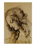 After Leonardo Da vinci Testa di donna di profilo