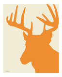 Graphic Deer Print - Orange