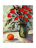 Still Life with Flowers and Orange