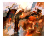 Abstract Glowing Rocks