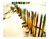 Abstract March of the Colored Picket Fence