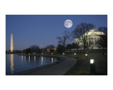 Jefferson Memeorial at moon night