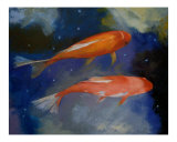Koi on a Starry Night