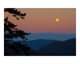 Moonset  Smoky Mountains