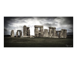 Stonehenge (black and white panoramic)