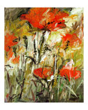 Abstract Expressionist Poppies
